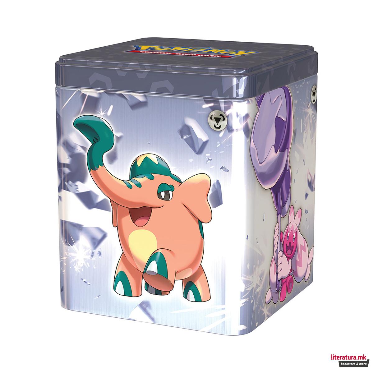 Метална кутија за карти + карти, Pokémon TCG: Stacking Tin 2024