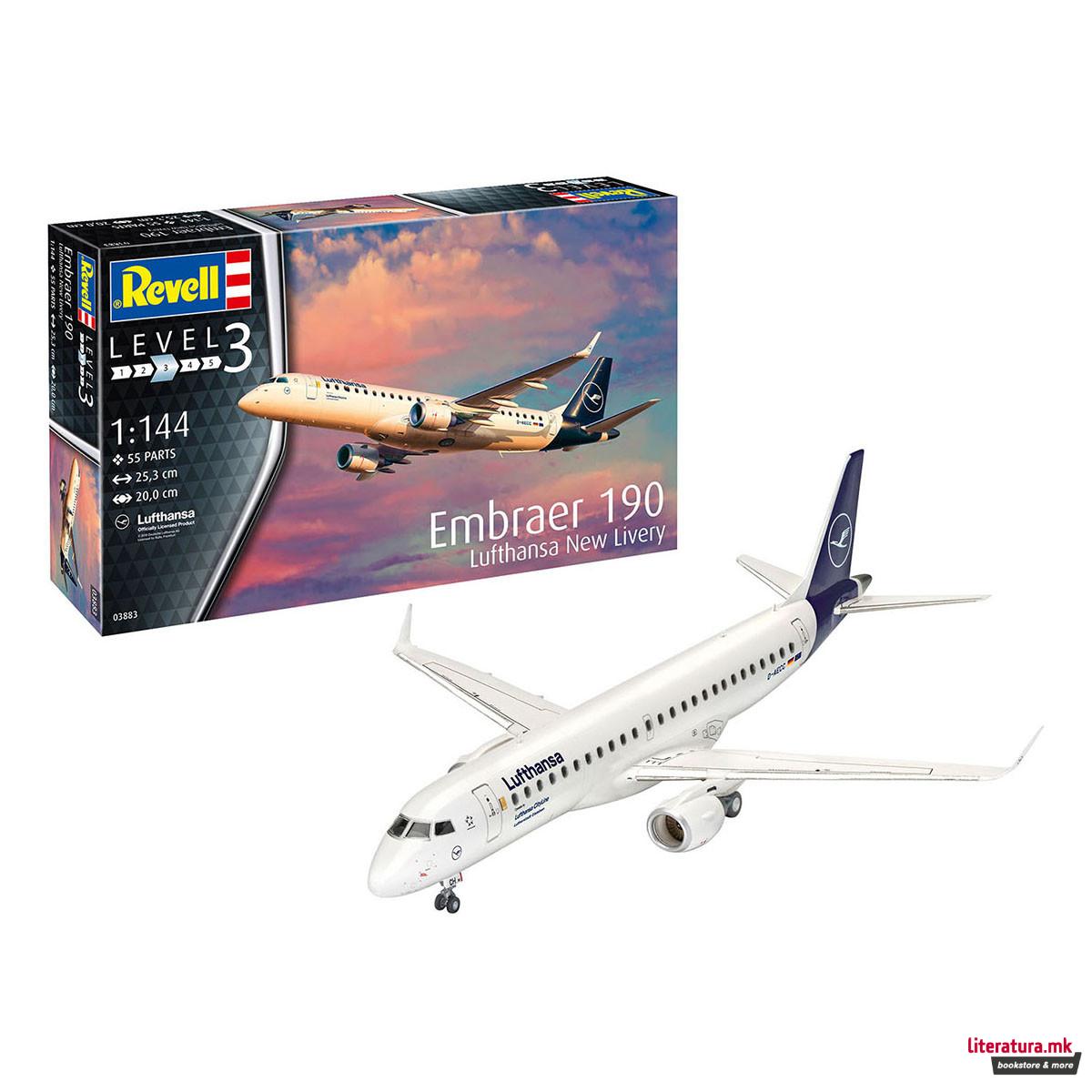 Макета, Embraer 190 Lufthansa New Livery, 1:144