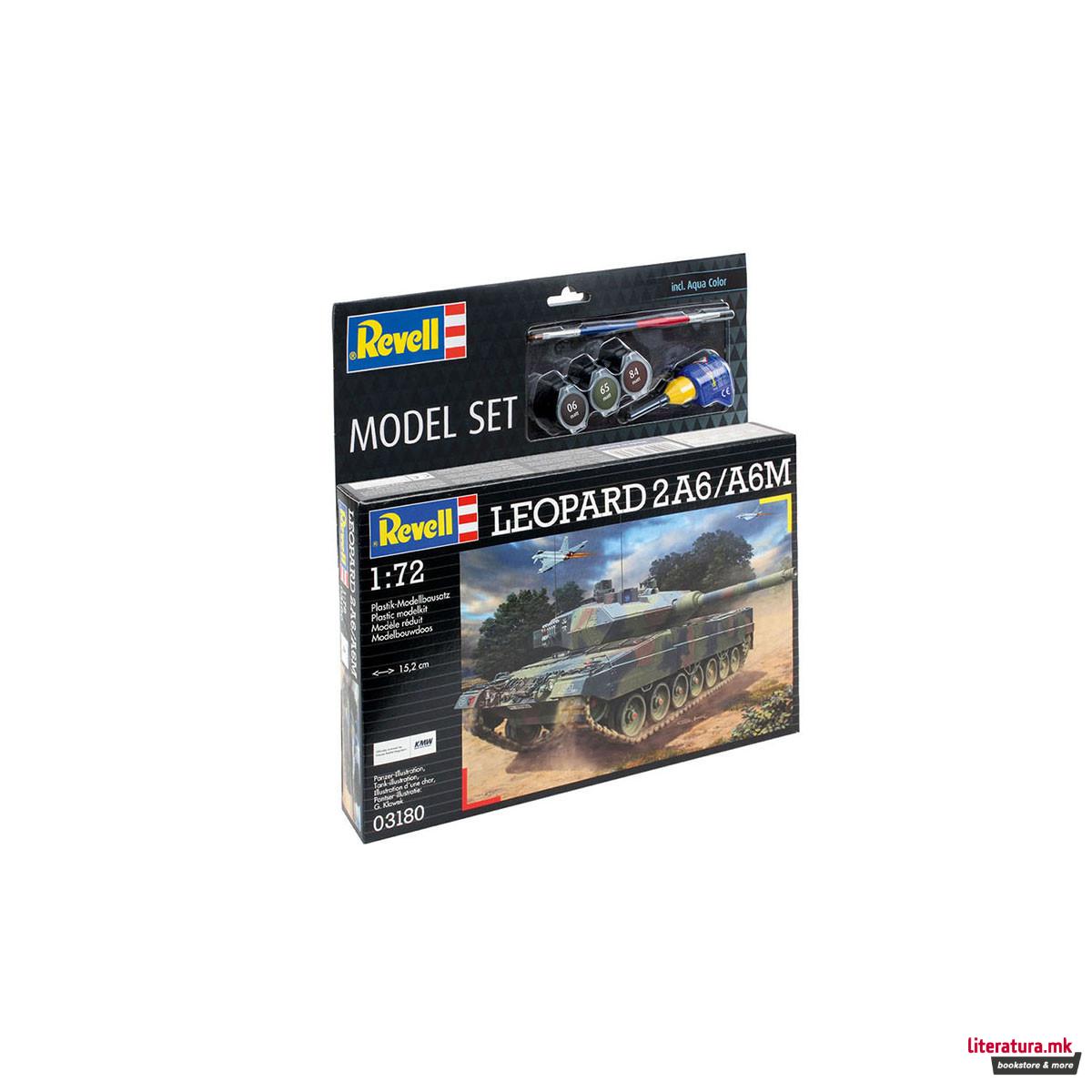 Сет макета + бои, Model Set Leopard 2A6/A6M, 1:72 