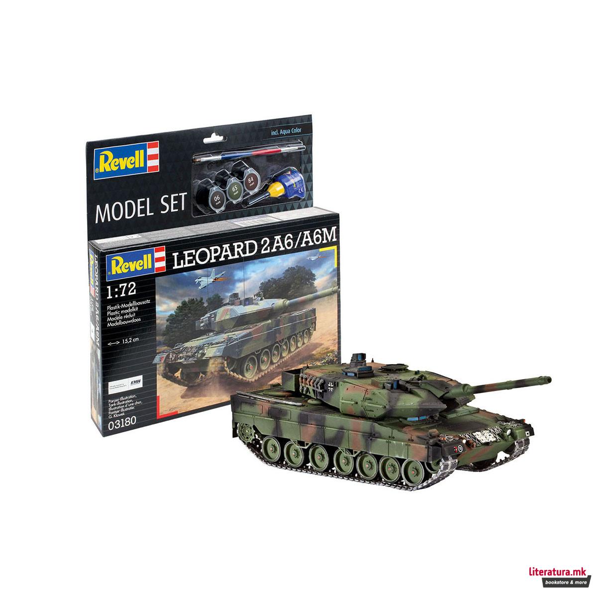 Сет макета + бои, Model Set Leopard 2A6/A6M, 1:72 