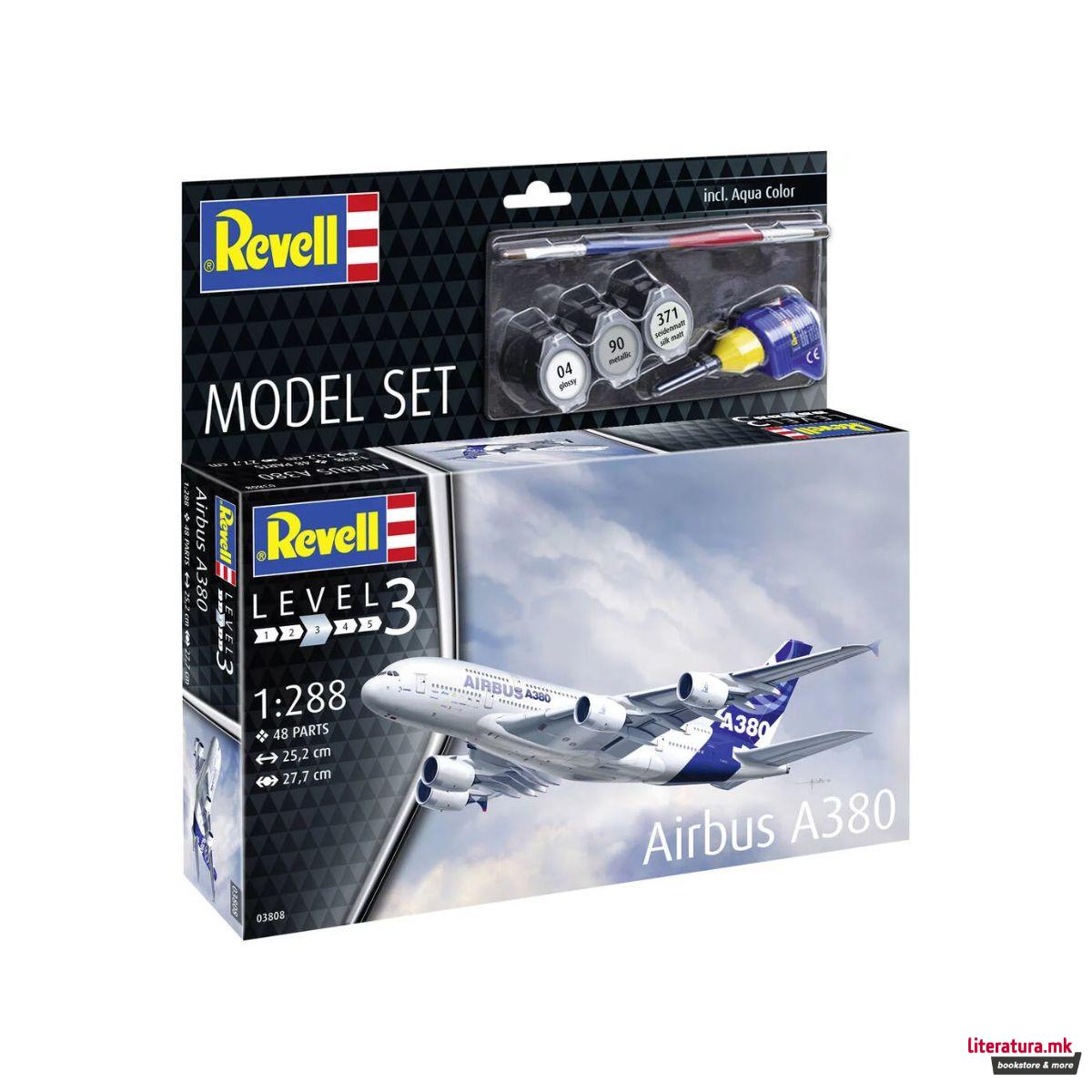 Сет макета + бои, Airbus A380, 1:288