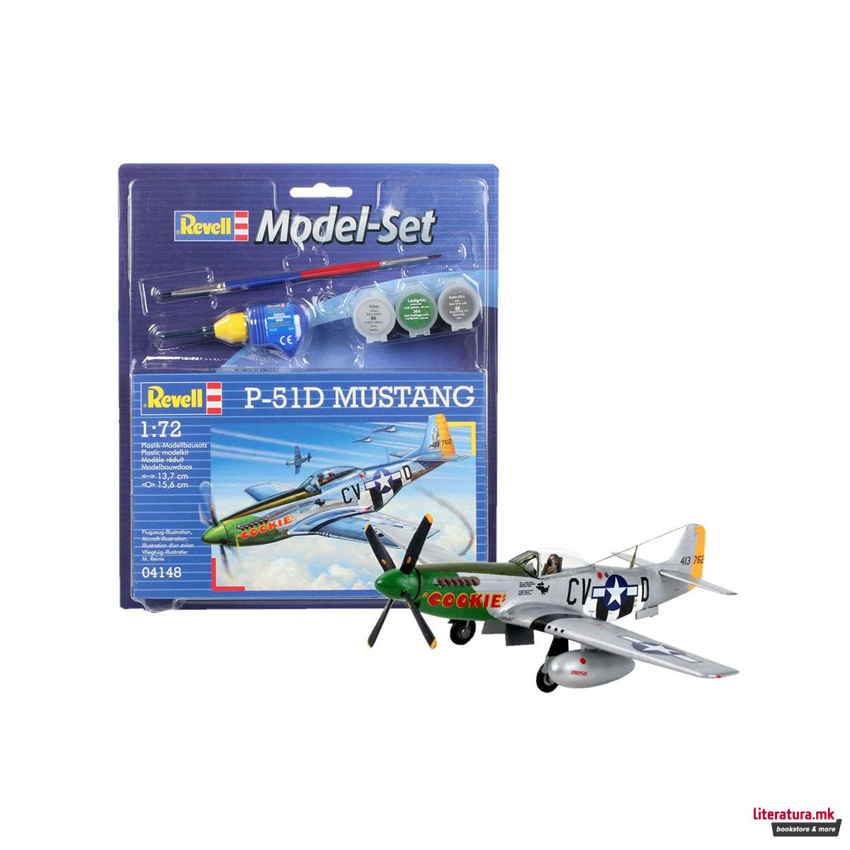 Сет макета + бои, P-51D Mustang, 1:72