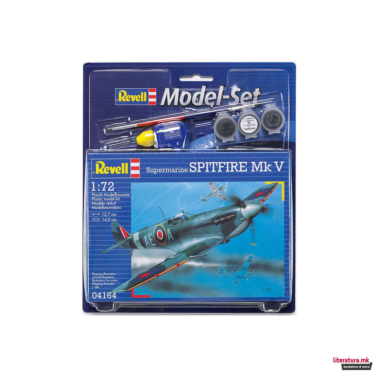 Сет макета + бои, Set Spitfire Mk V, 1:72 