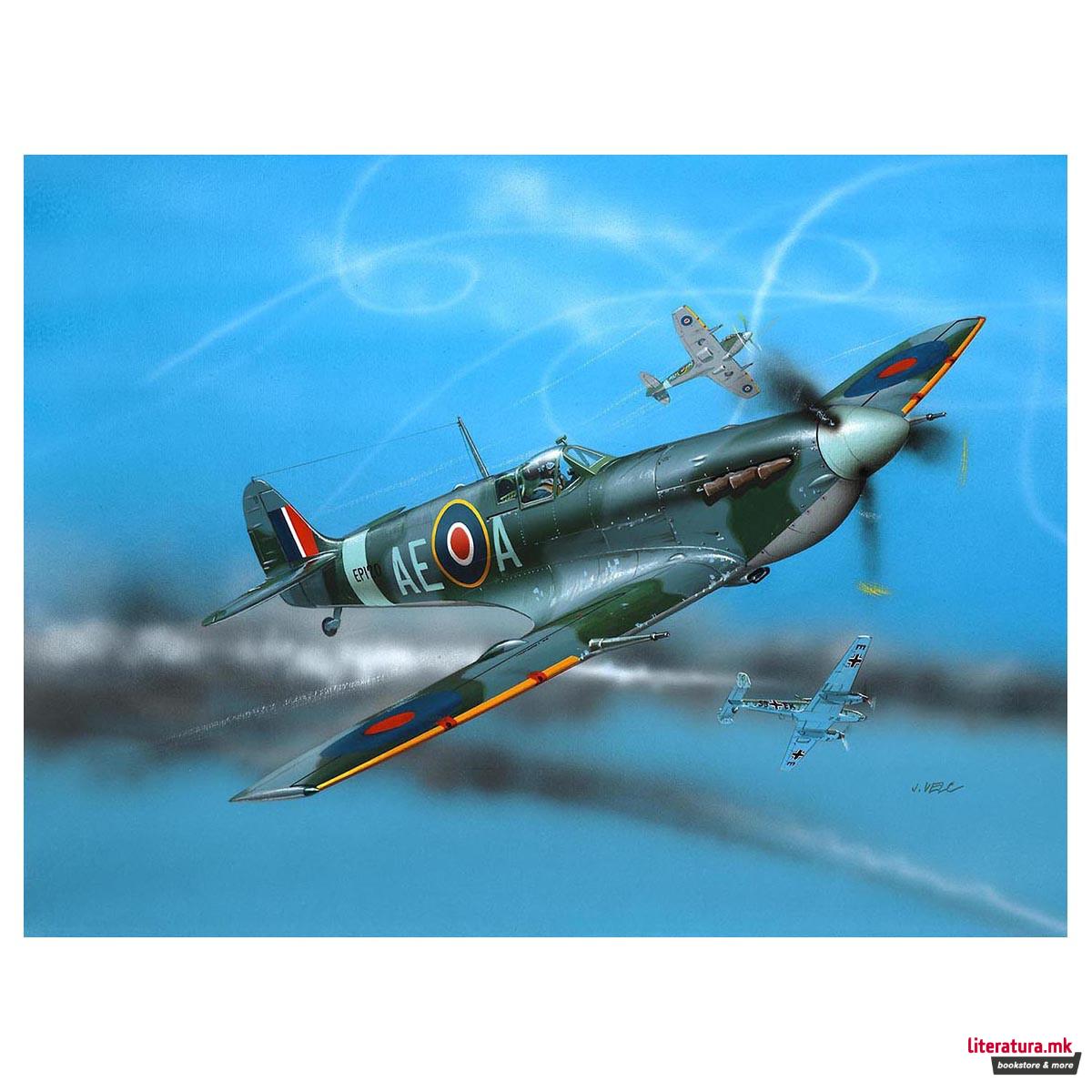 Сет макета + бои, Set Spitfire Mk V, 1:72 