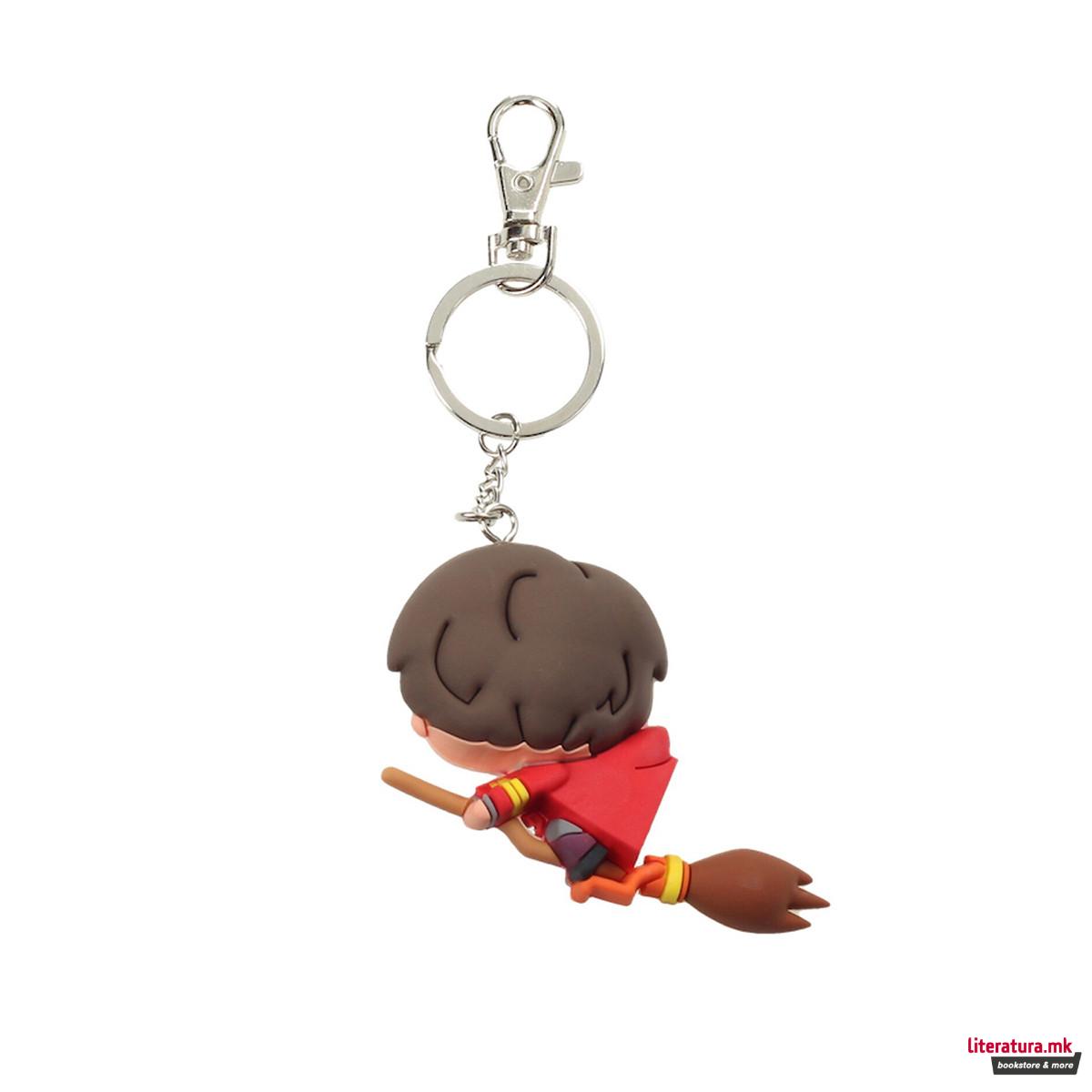 Приврзок за клучеви, SD Toys, Harry Potter: Harry in Quidditch Robes, 10 cm