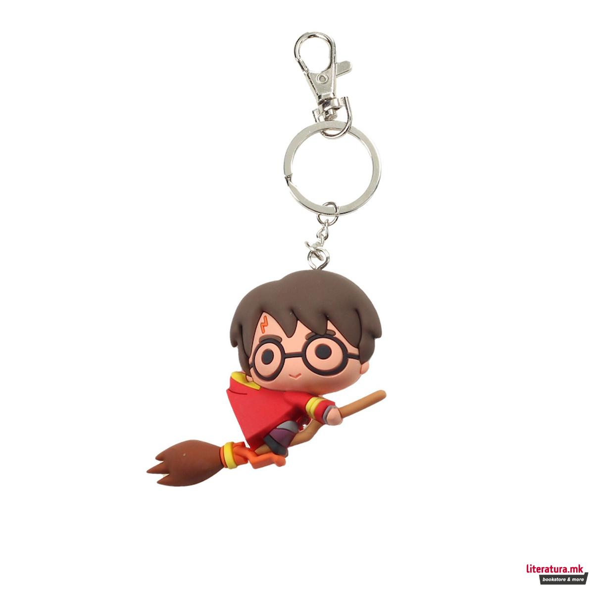 Приврзок за клучеви, SD Toys, Harry Potter: Harry in Quidditch Robes, 10 cm