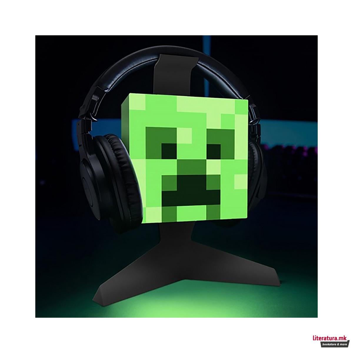Столна ламба/држач за слушалки, Paladone, Minecraft: Creeper Head