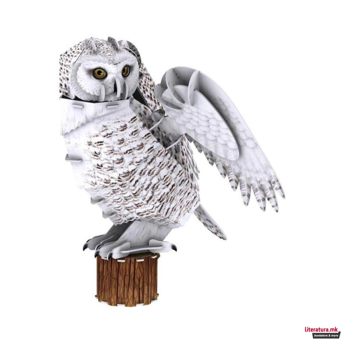 3D сложувалка, Cubic Fun: National Geographic - Snowy Owl, 62 парчиња 