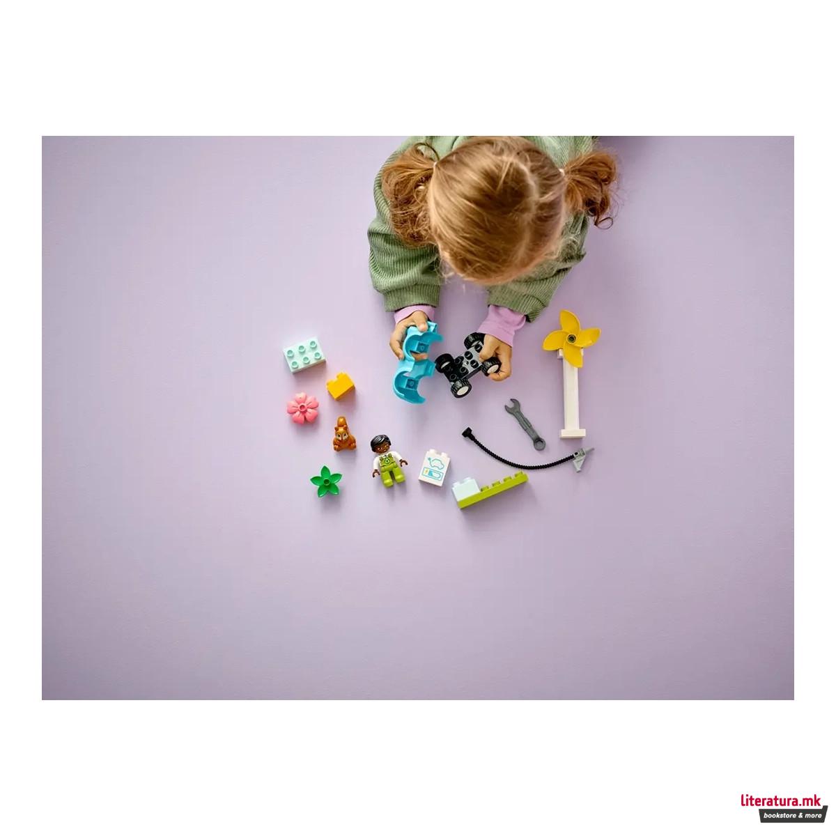 LEGO коцки, Duplo, Wind Turbine and Electric Car