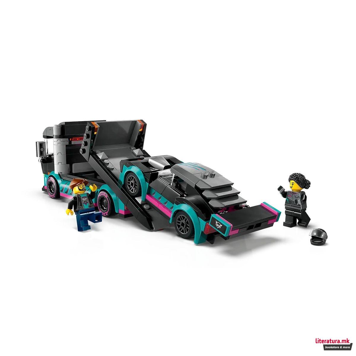 LEGO коцки, City, Race Car and Car Carrier Truck 