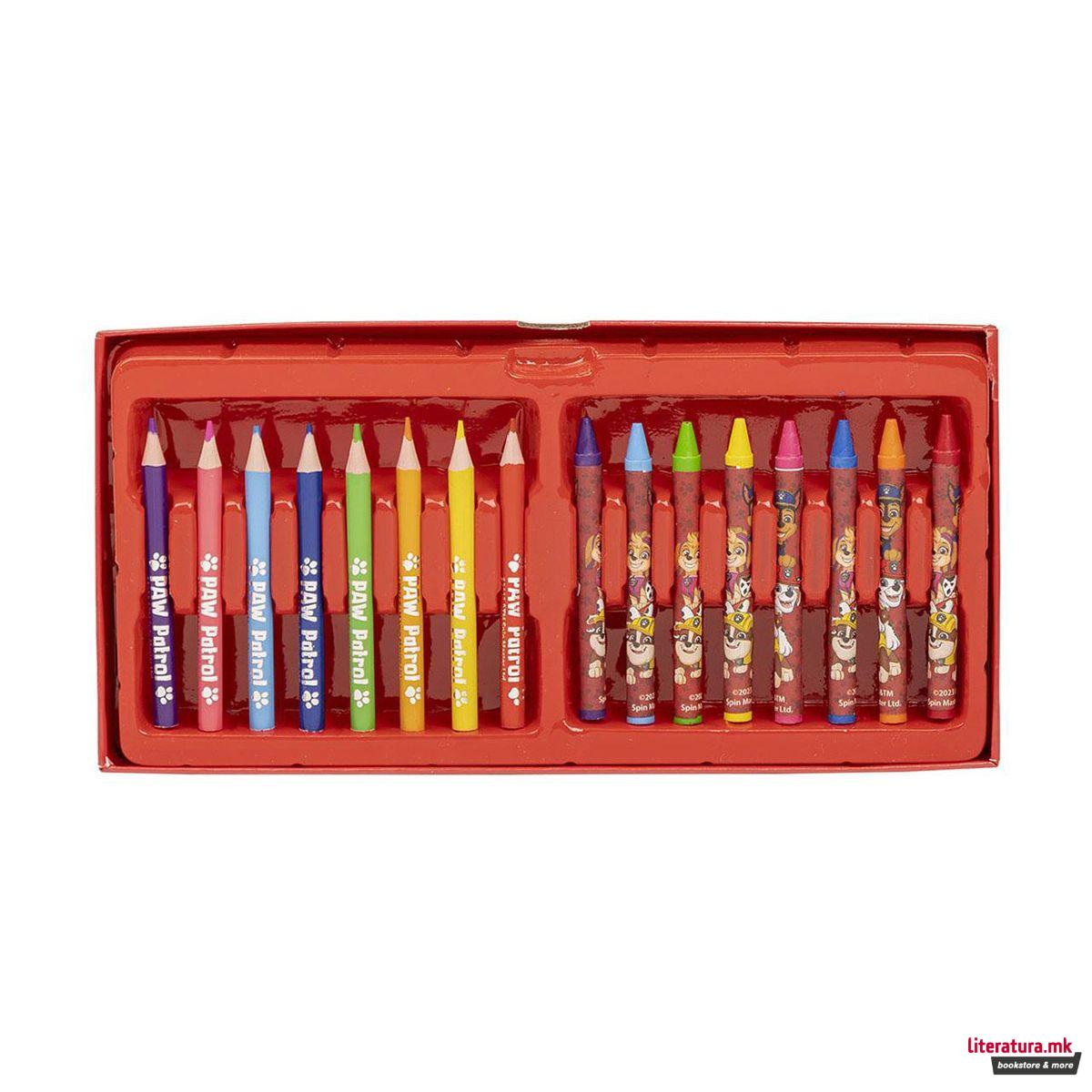 Сет за цртање и боење - куферче, Paw Patrol 