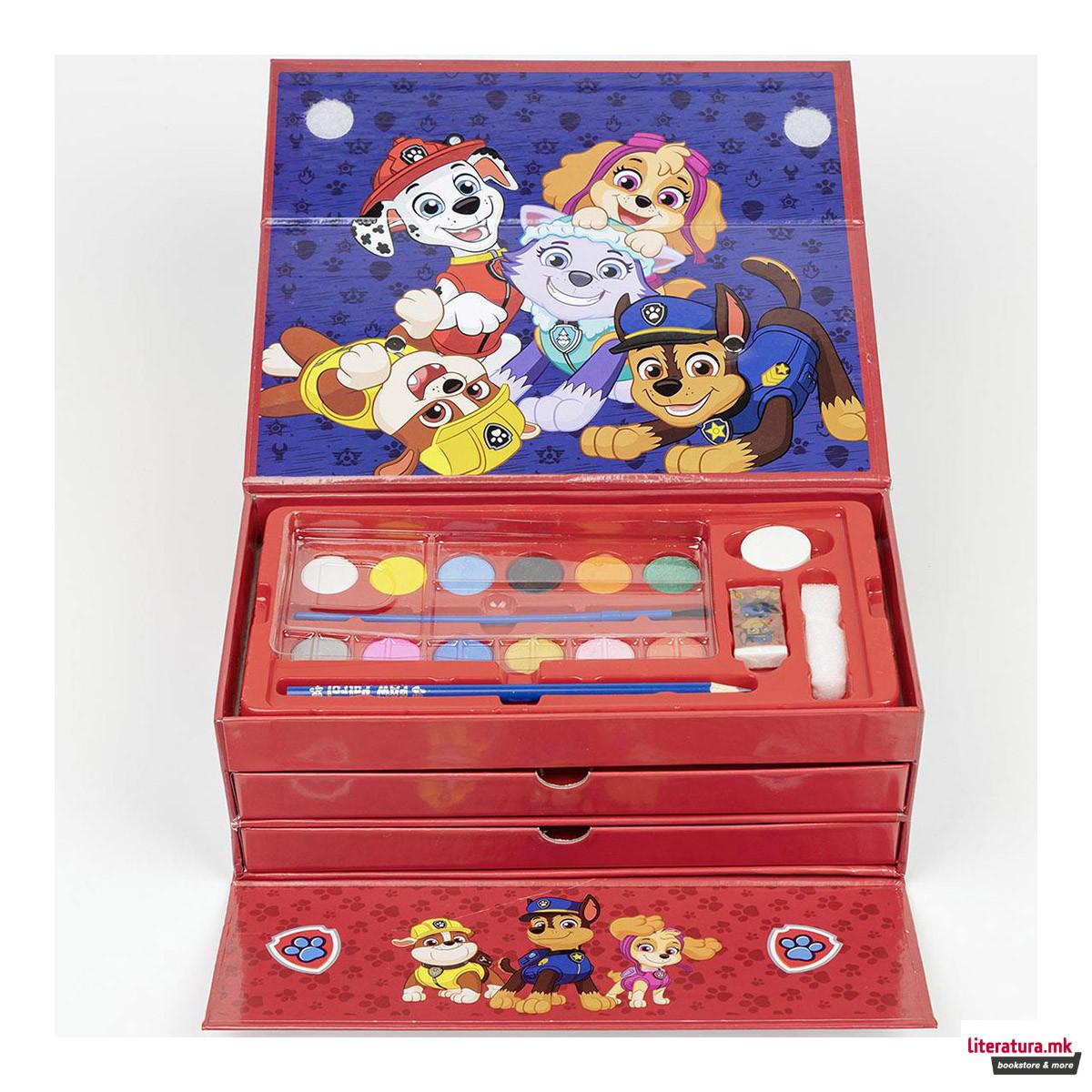 Сет за цртање и боење - куферче, Paw Patrol 
