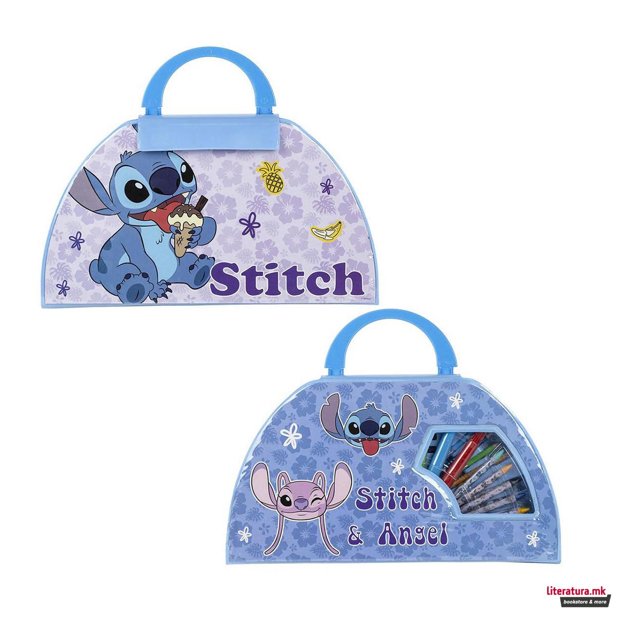 Сет за цртање и боење - чанта, Disney Stitch 