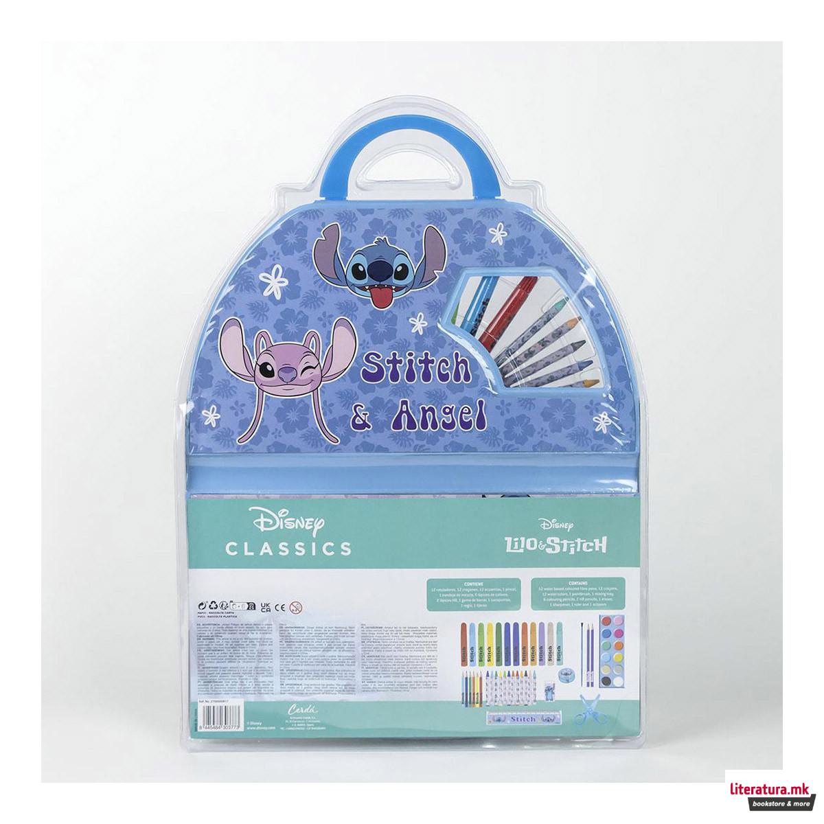 Сет за цртање и боење - чанта, Disney Stitch 