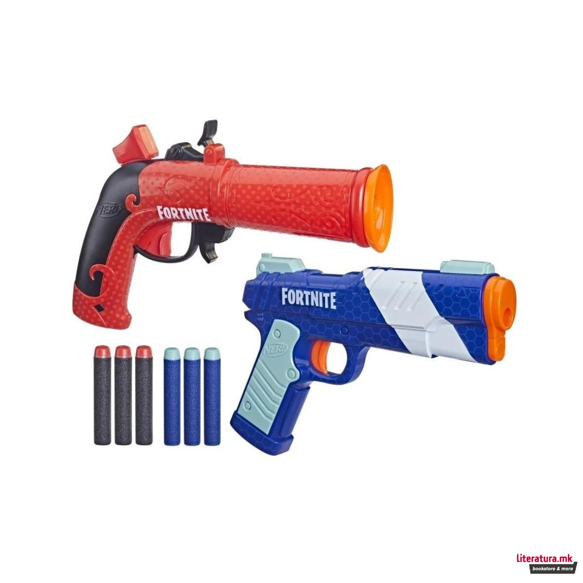 Сет играчки пиштоли со мека муниција, Nerf Fortnite Dual Pack