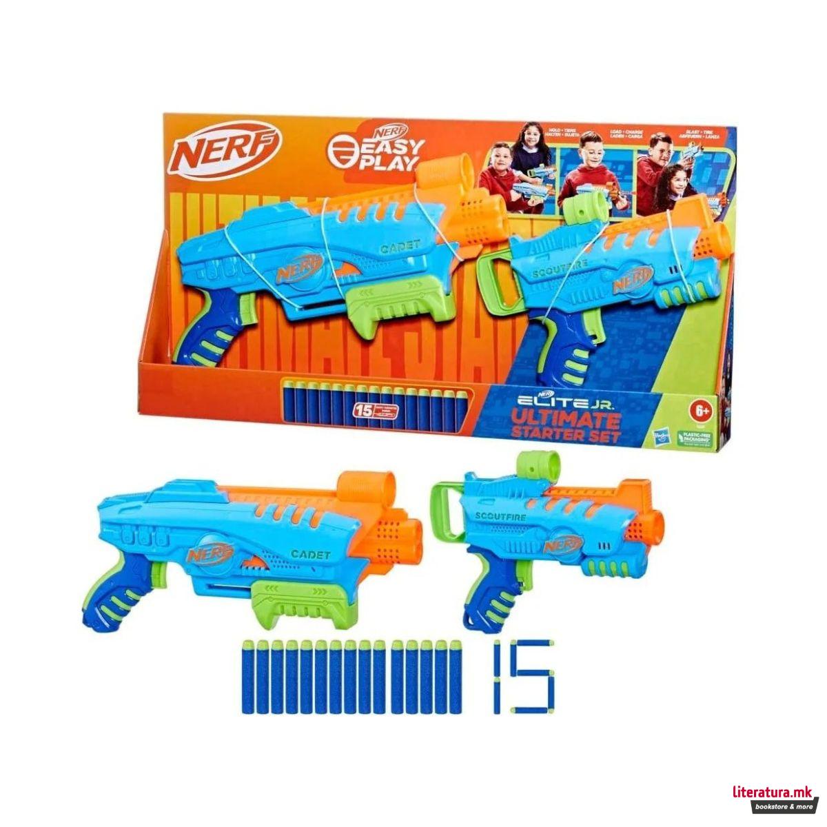 Сет играчки пушки со мека муниција, Nerf Elite Jr Ultimate Starter Set