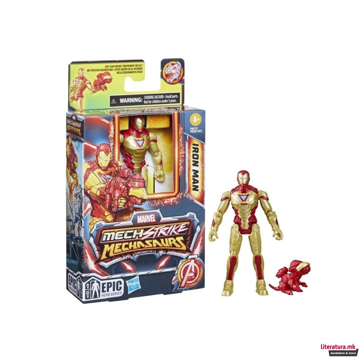 Фигура, Marvel Mech Strike Mechasaurs - Iron Man