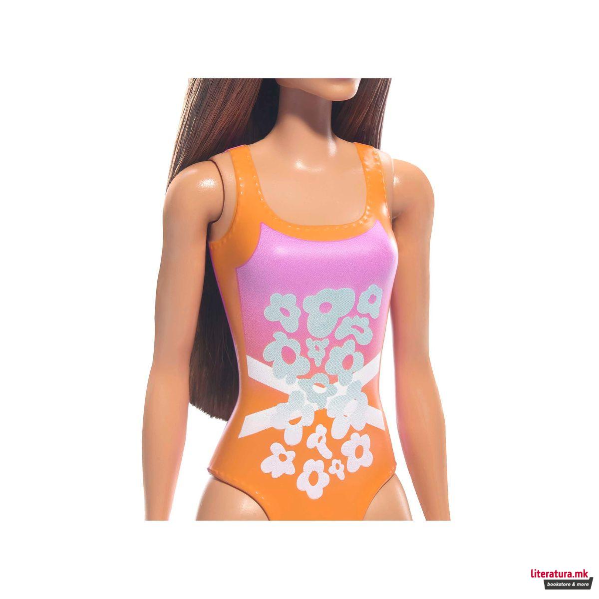 Барби кукла, Beach Barbie in Orange Swimsuit