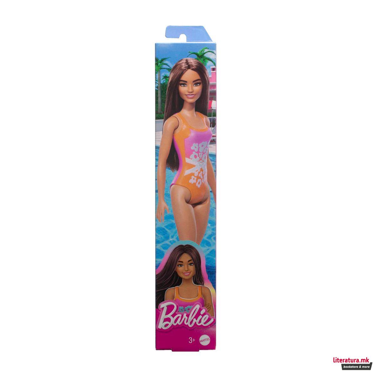 Барби кукла, Beach Barbie in Orange Swimsuit
