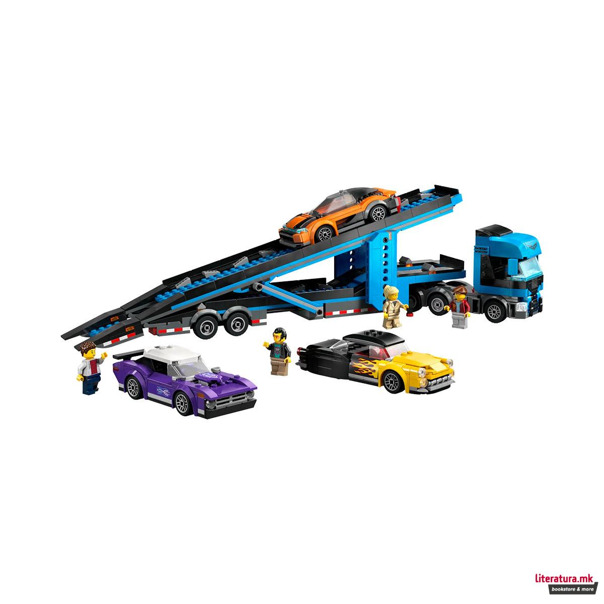 LEGO коцки, City, Car Transporter Truck with Sports Cars