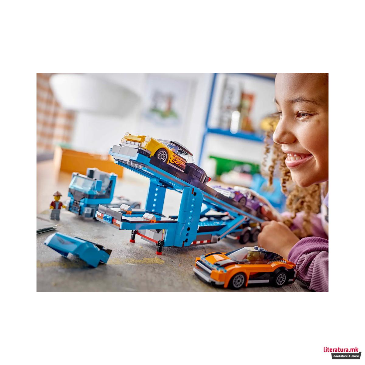 LEGO коцки, City, Car Transporter Truck with Sports Cars