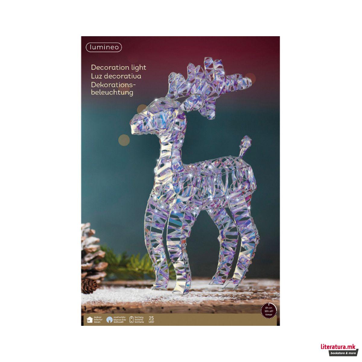 Декоративна фигура со LED светла, Reindeer