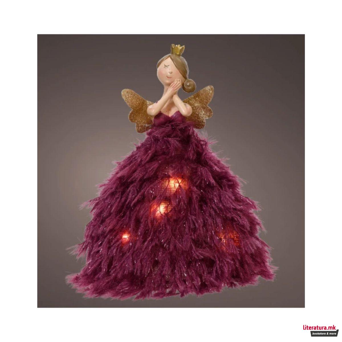 Декоративна фигура со LED светла, Angel, 23 cm