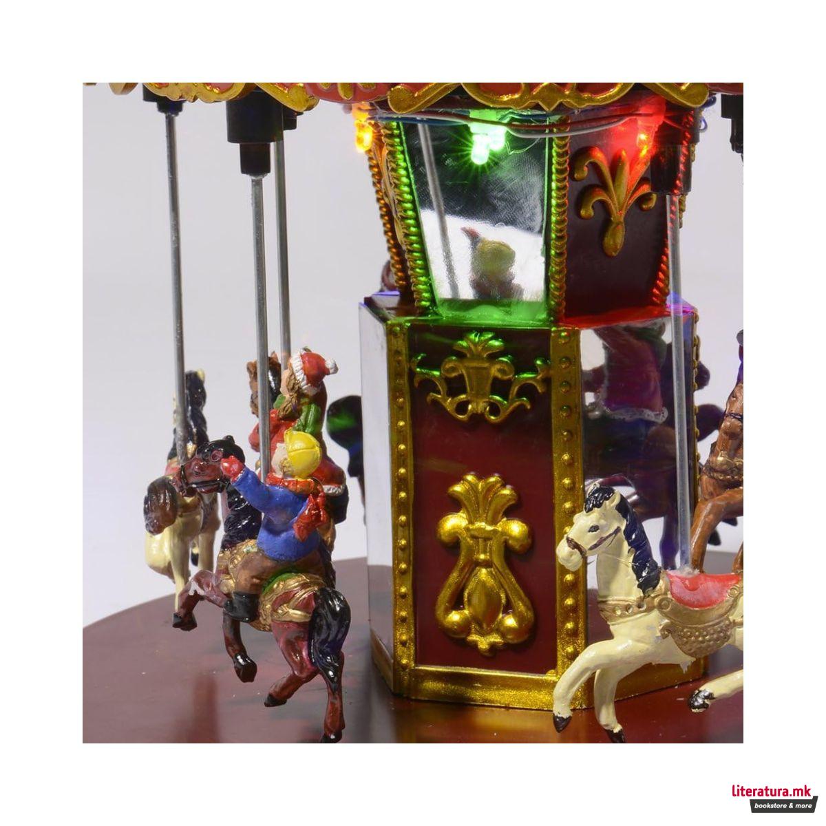 Декоративна фигура со LED светла, Christmas Carousel