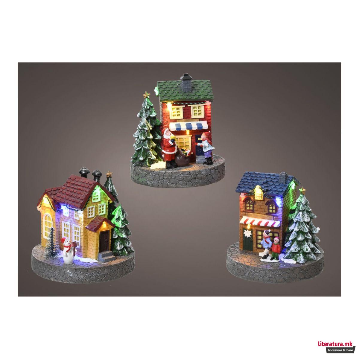 Декоративна фигура со LED светла, Christmas Scenery, 3 дизајни