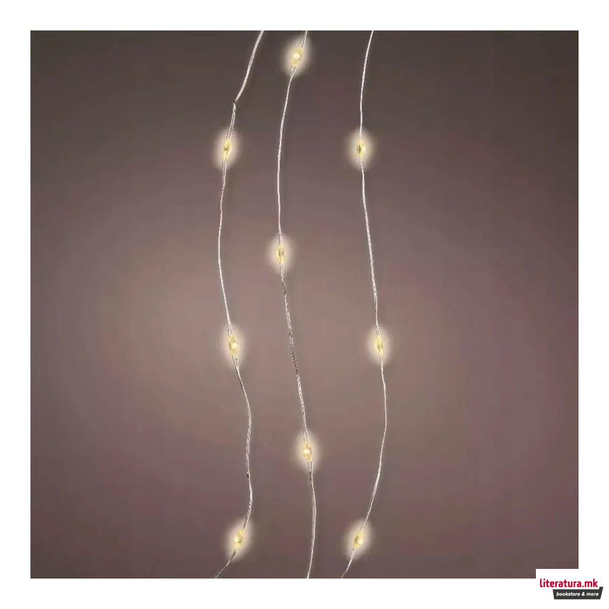 Новогодишни LED сијалички - топло бели, 295 цм