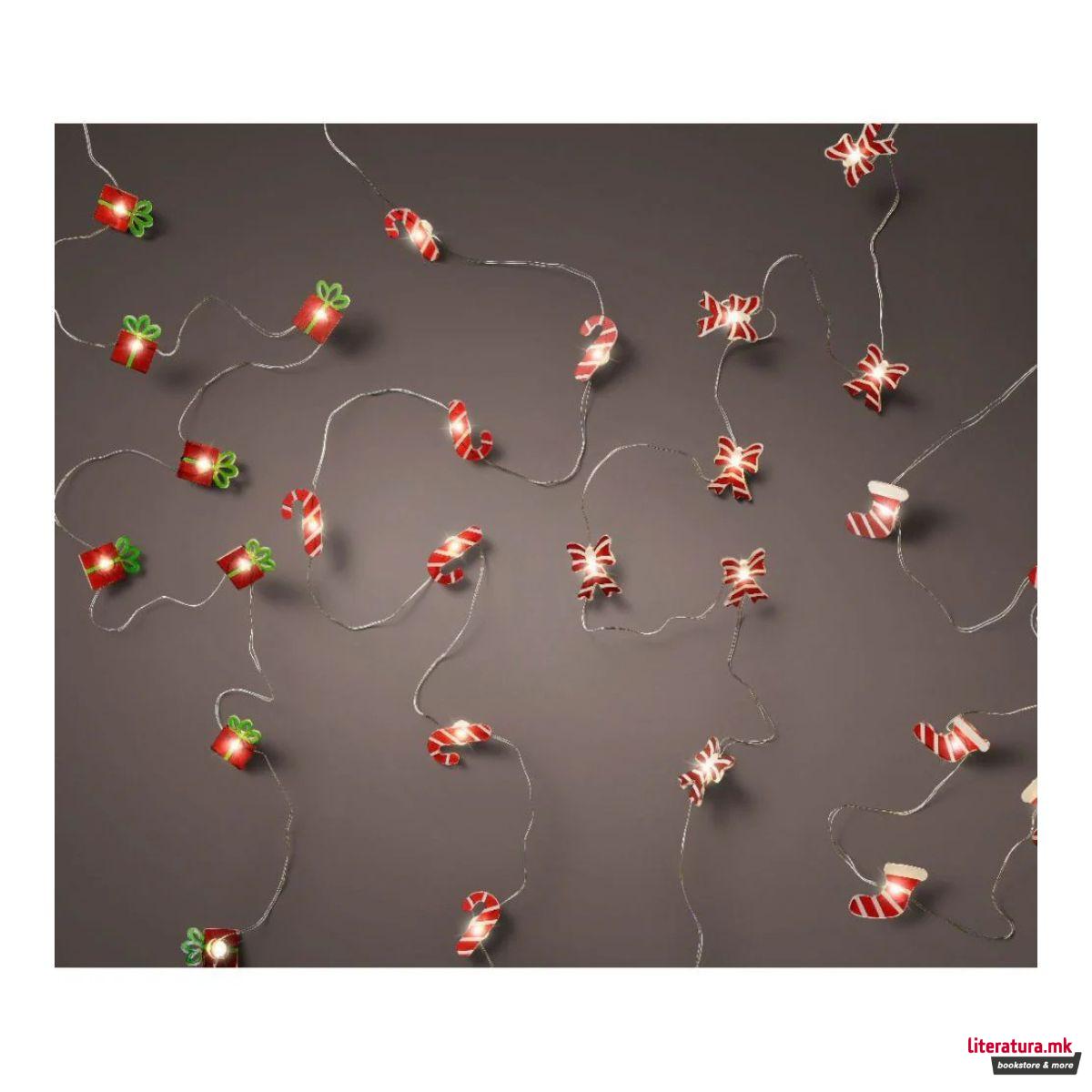 Новогодишни LED сијалички - фигури, 190 цм, 4 дизајни