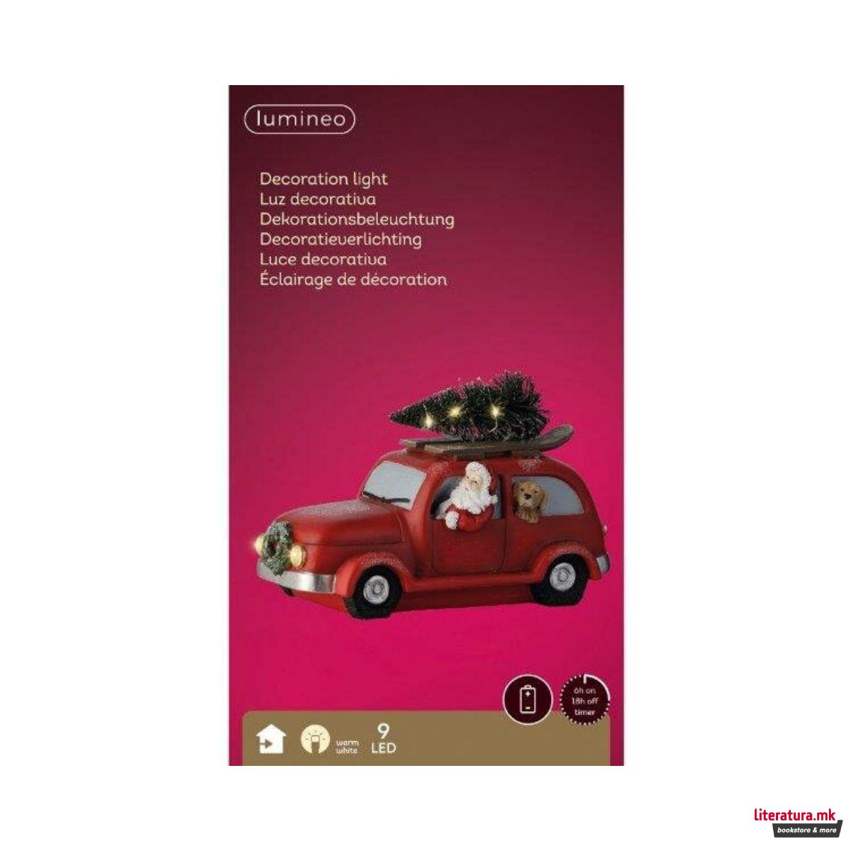 Декоративна фигура, Santa in Car w/Christmas Tree