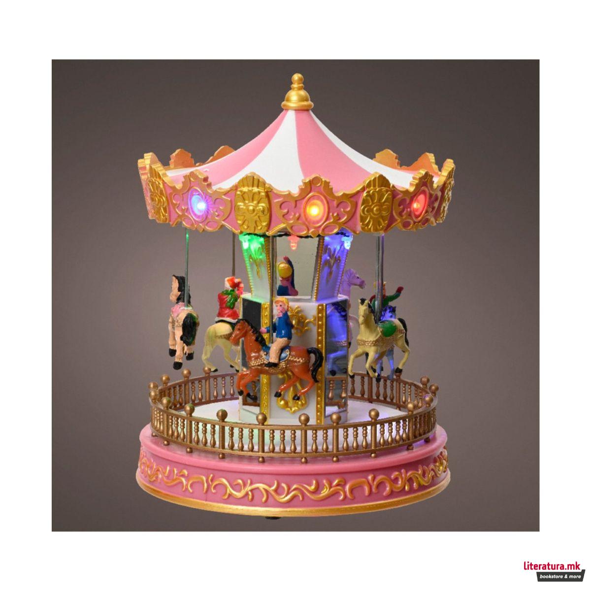 Декоративна фигура со LED светла, Merry-Go-Round