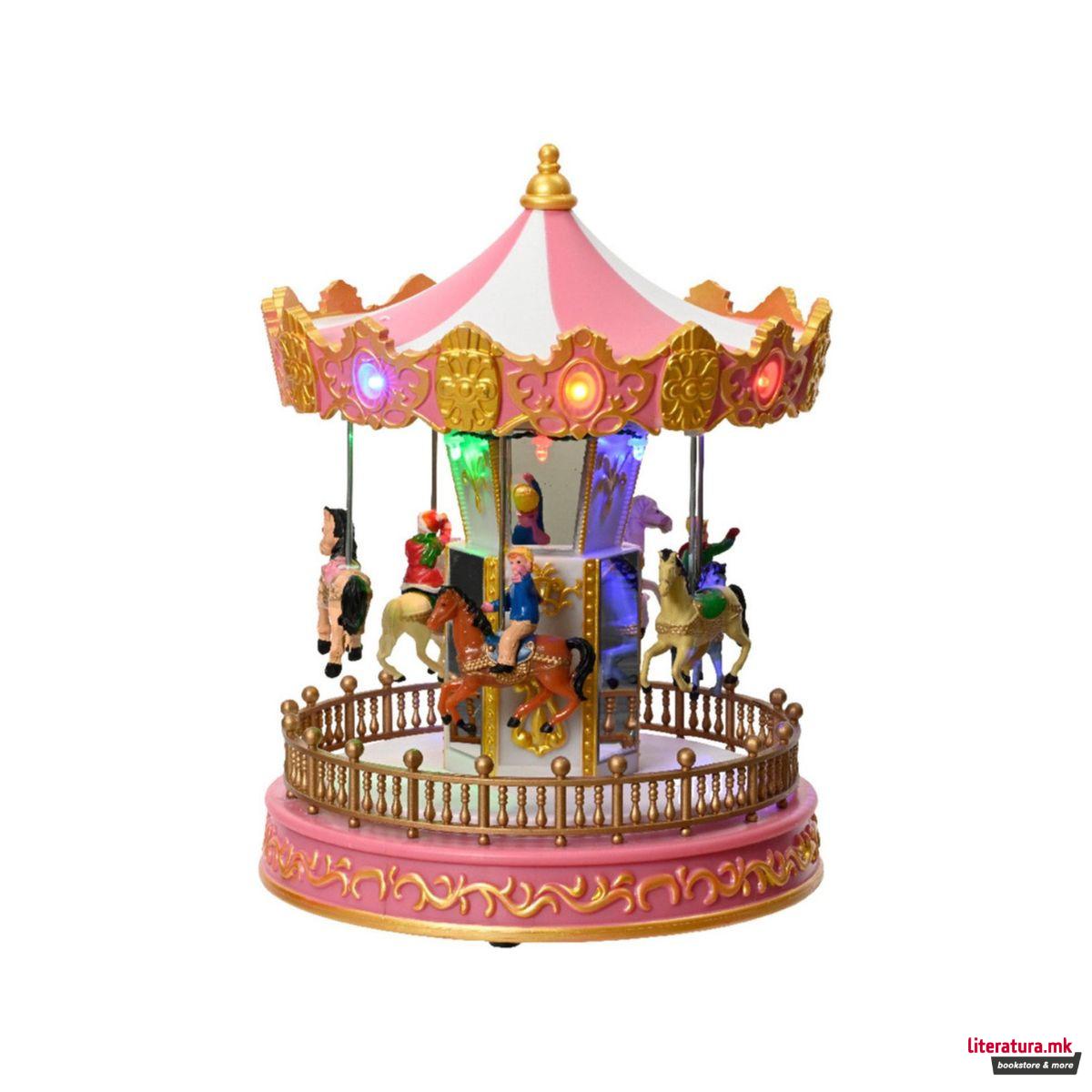 Декоративна фигура со LED светла, Merry-Go-Round