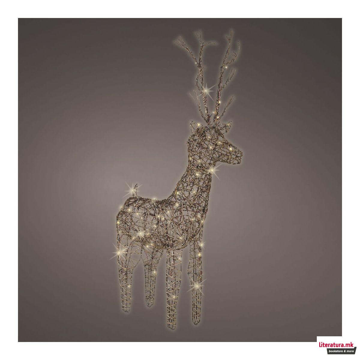 Декоративна фигура со LED светла, Deer, 69 cm
