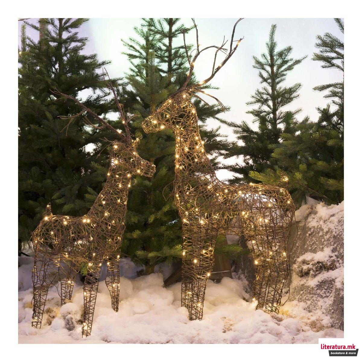 Декоративна фигура со LED светла, Deer, 69 cm