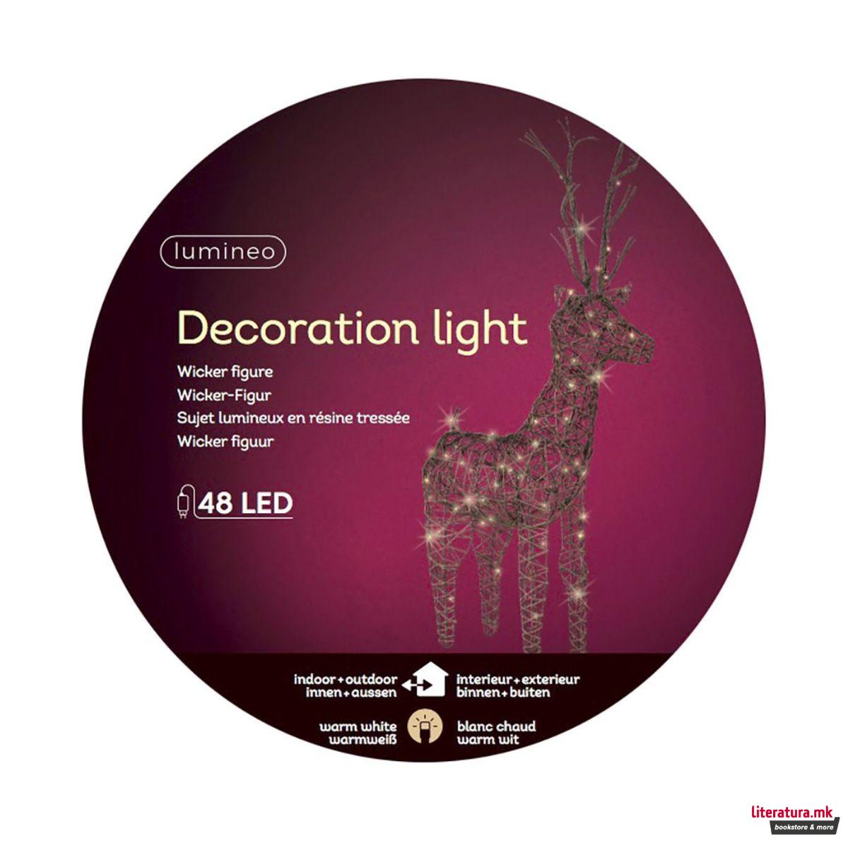 Декоративна фигура со LED светла, Deer, 69 cm