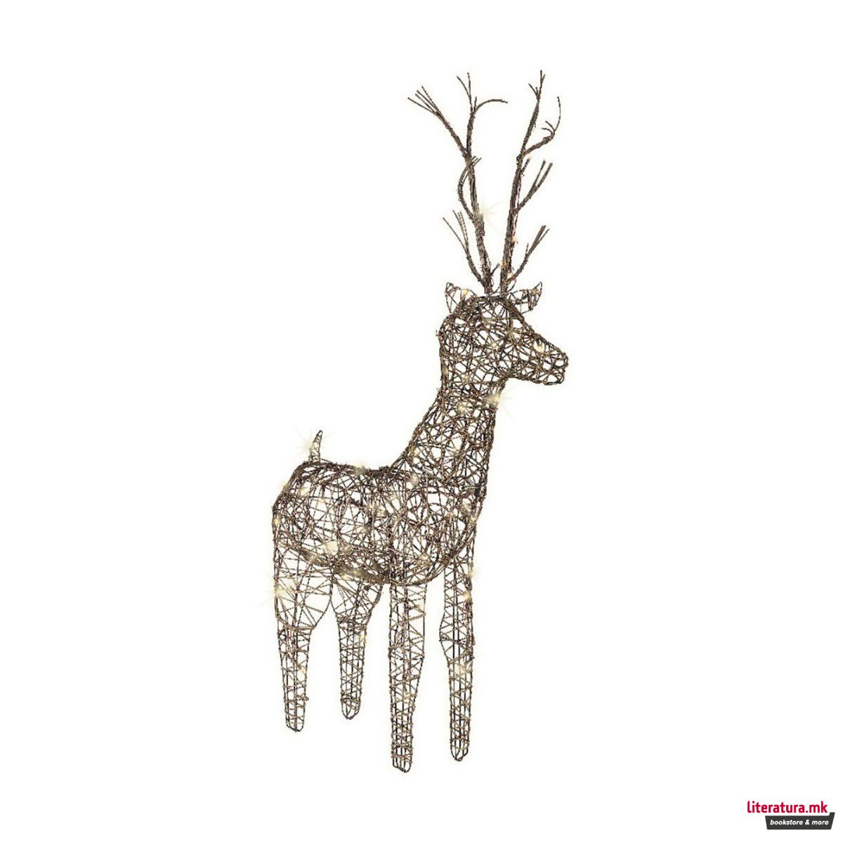 Декоративна фигура со LED светла, Deer, 69 cm