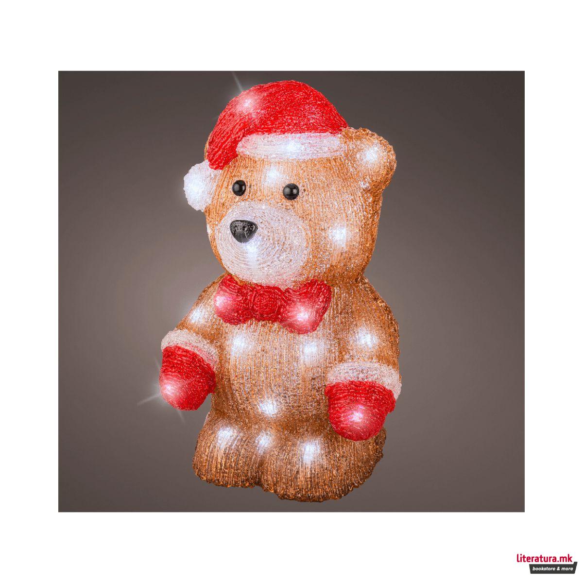 Декоративна фигура со LED светла, Bear, 27.5 cm