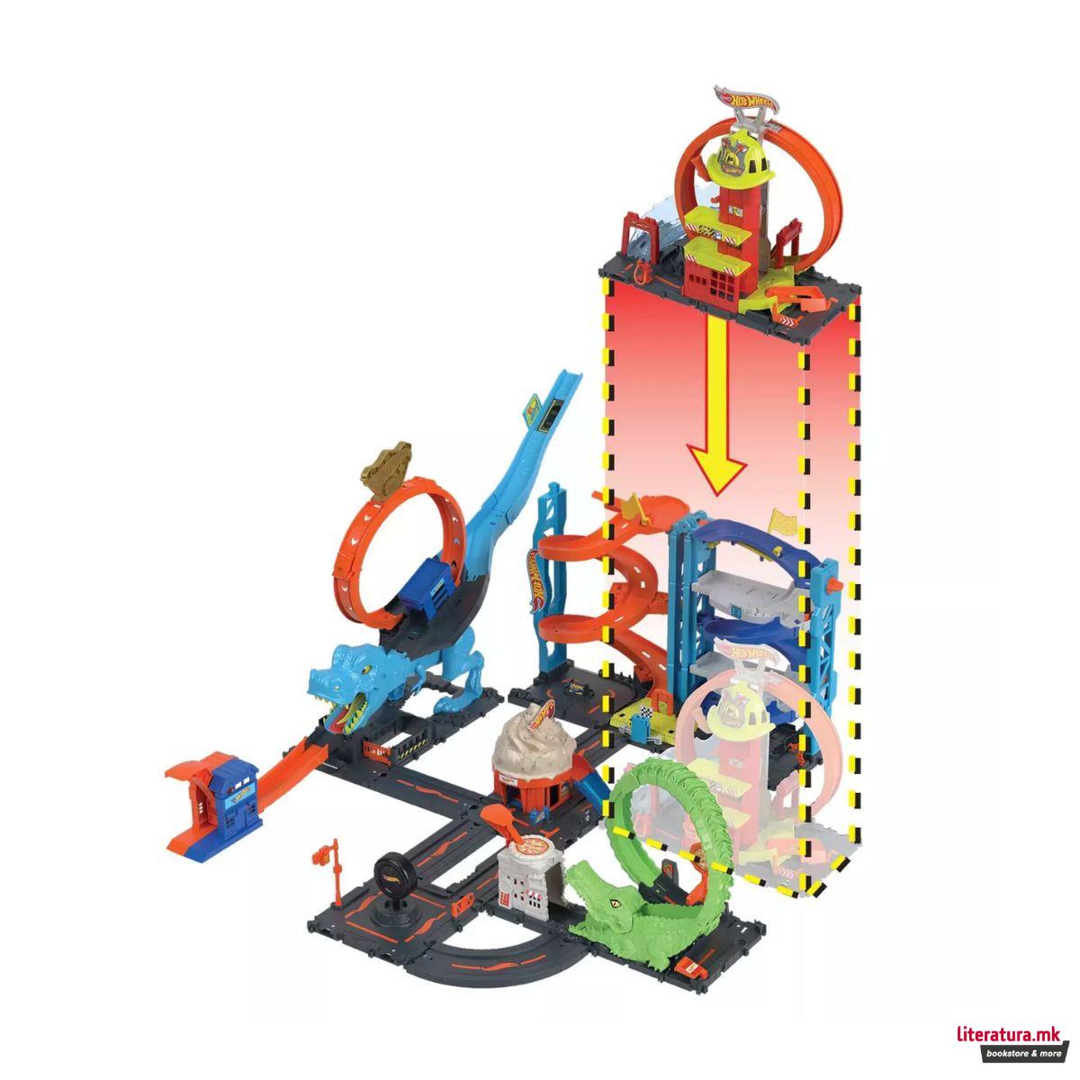 Сет за игра Hot Wheels: City - Super Loop Fire Station