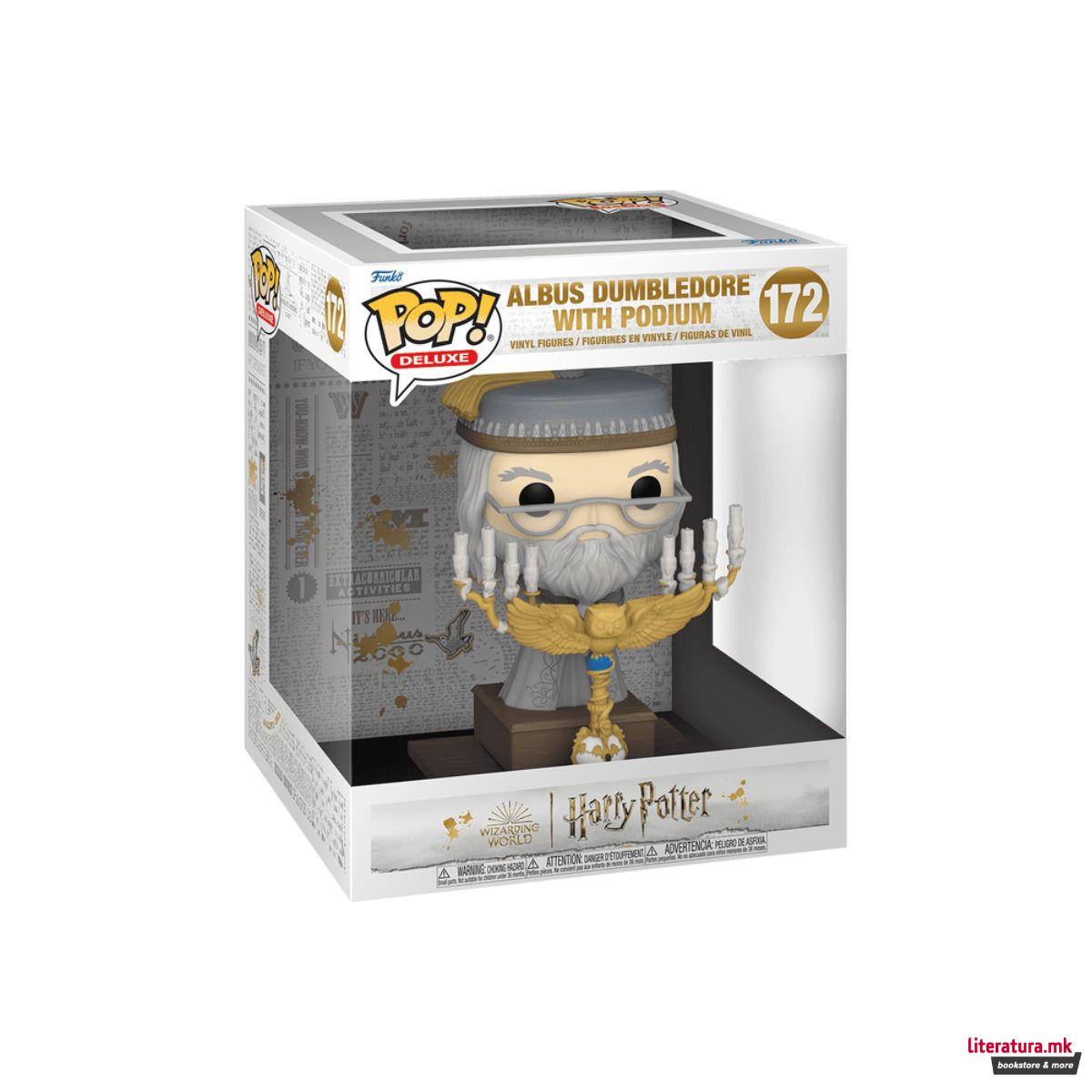 Фигура, Pop! Deluxe, Harry Potter - Albus Dumbledore w/Podium