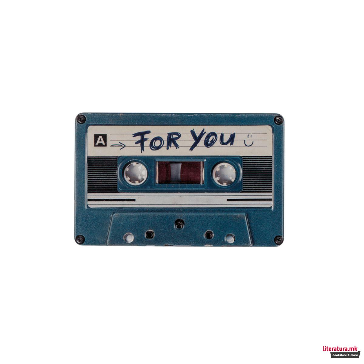 Метална кутија, Retro Cassette, 10x6cm, 4 дизајни