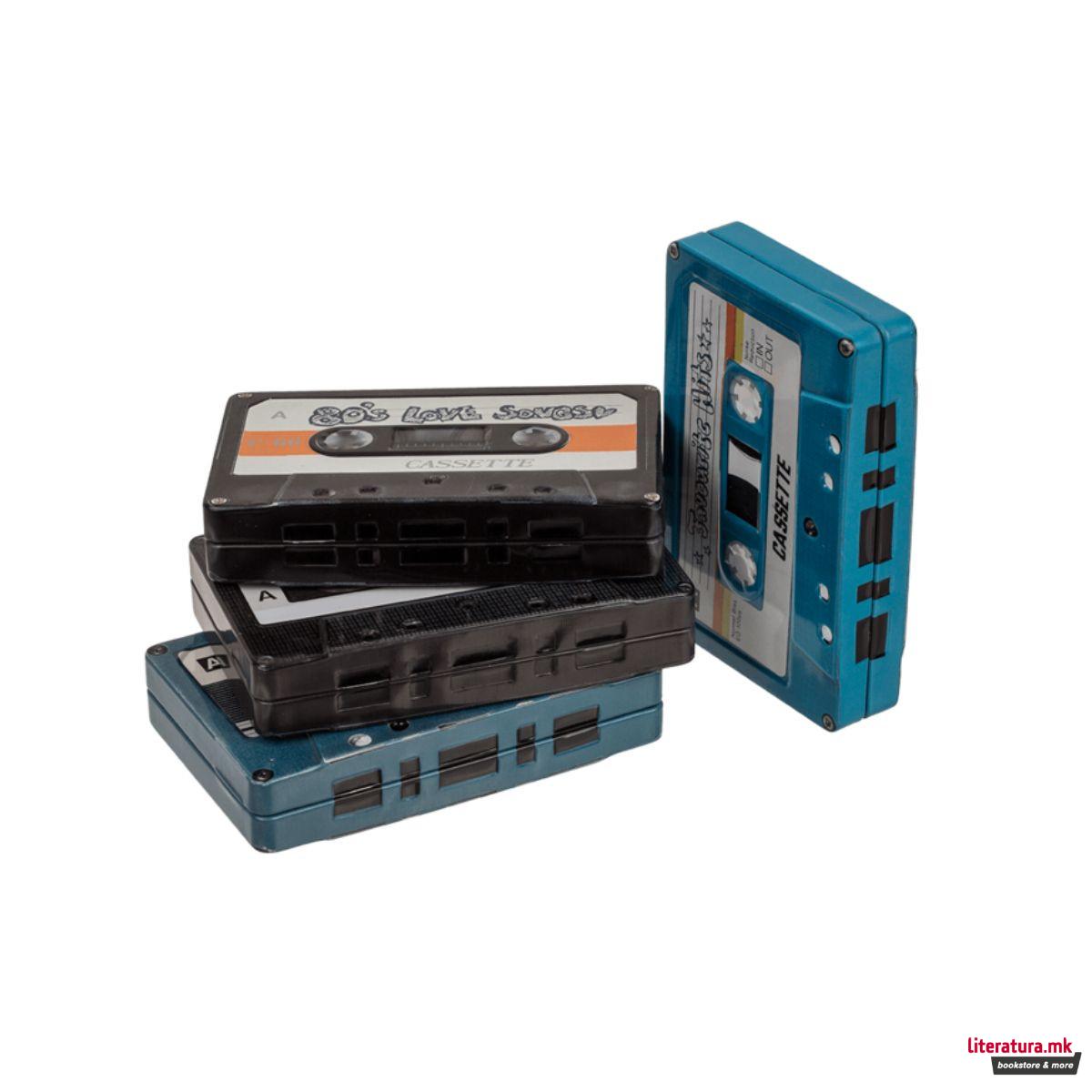 Метална кутија, Retro Cassette, 10x6cm, 4 дизајни