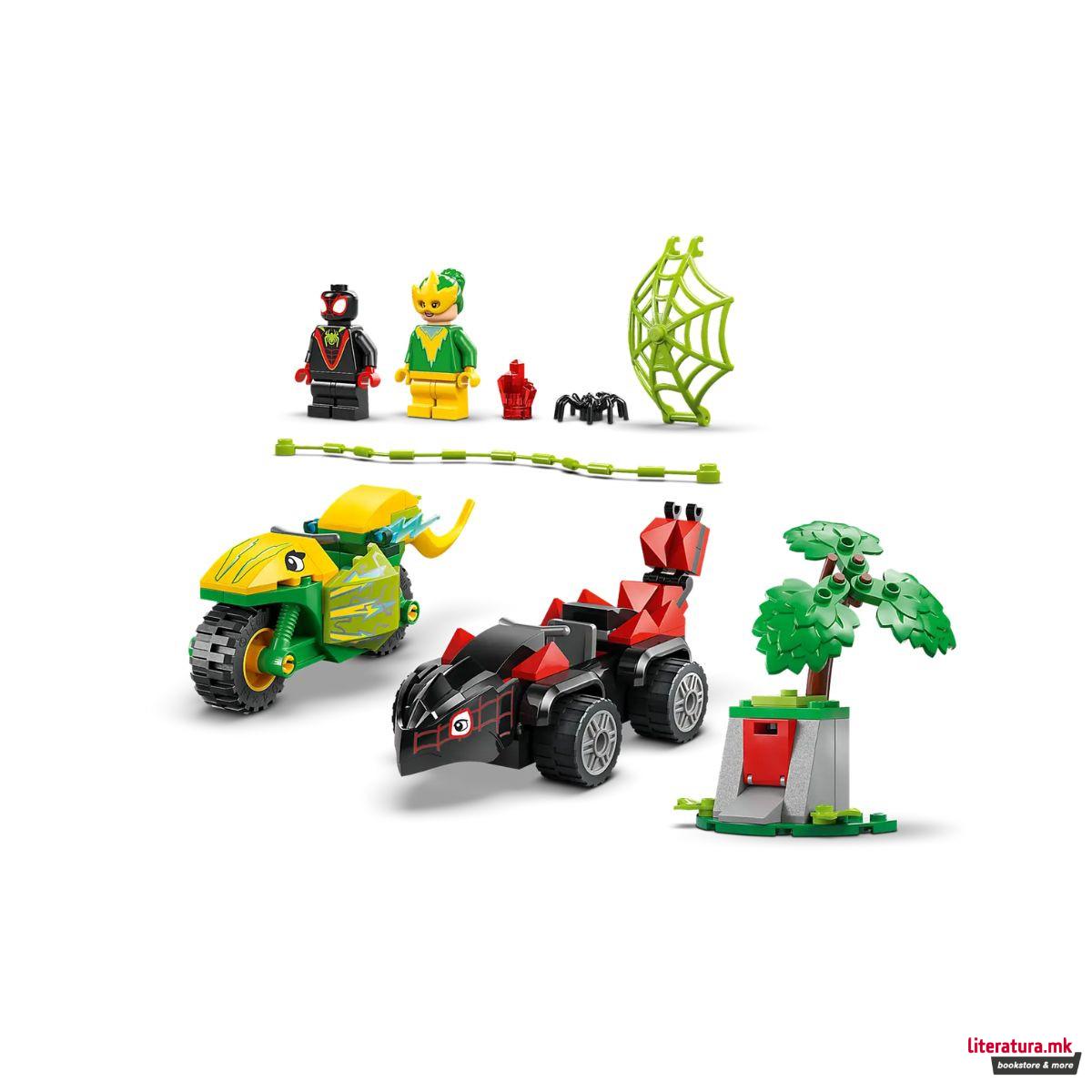 LEGO коцки, Marvel, Spin and Electro Dinosaur Vehicle Chase