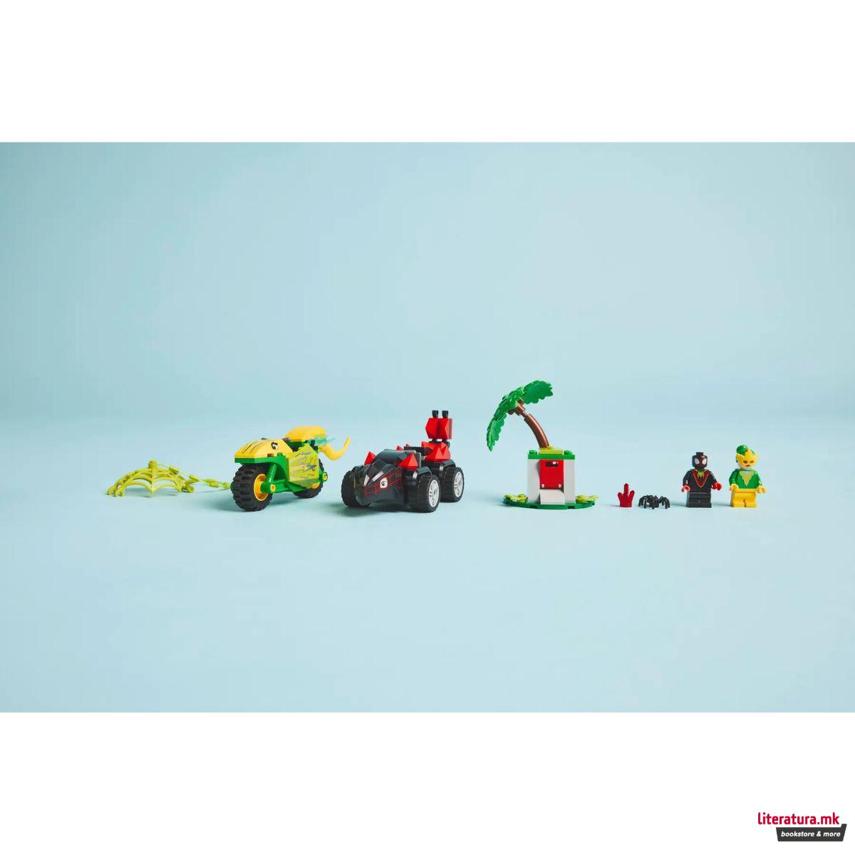 LEGO коцки, Marvel, Spin and Electro Dinosaur Vehicle Chase