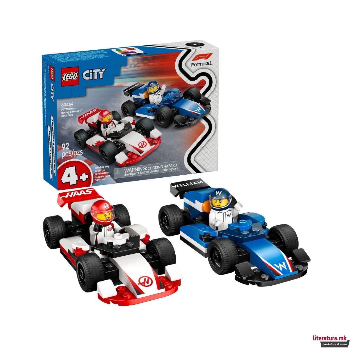LEGO коцки, City, F1® Williams Racing & Haas F1® Race Cars 