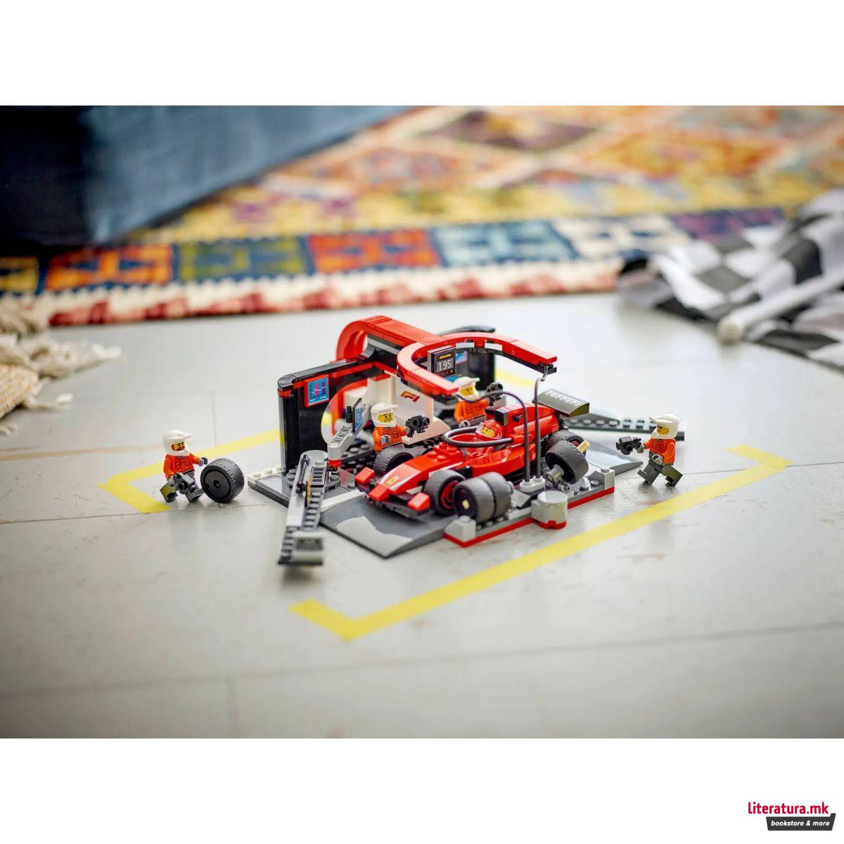 LEGO коцки, City, F1® Pit Stop & Pit Crew with Ferrari Car