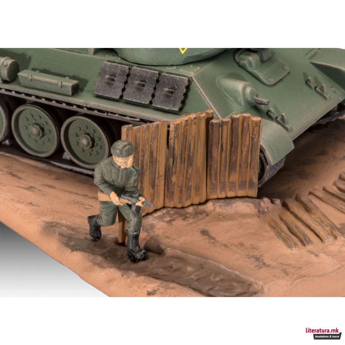 Макета + бои и алатки, Model Set T-34-76 Model 1940, 1:76 
