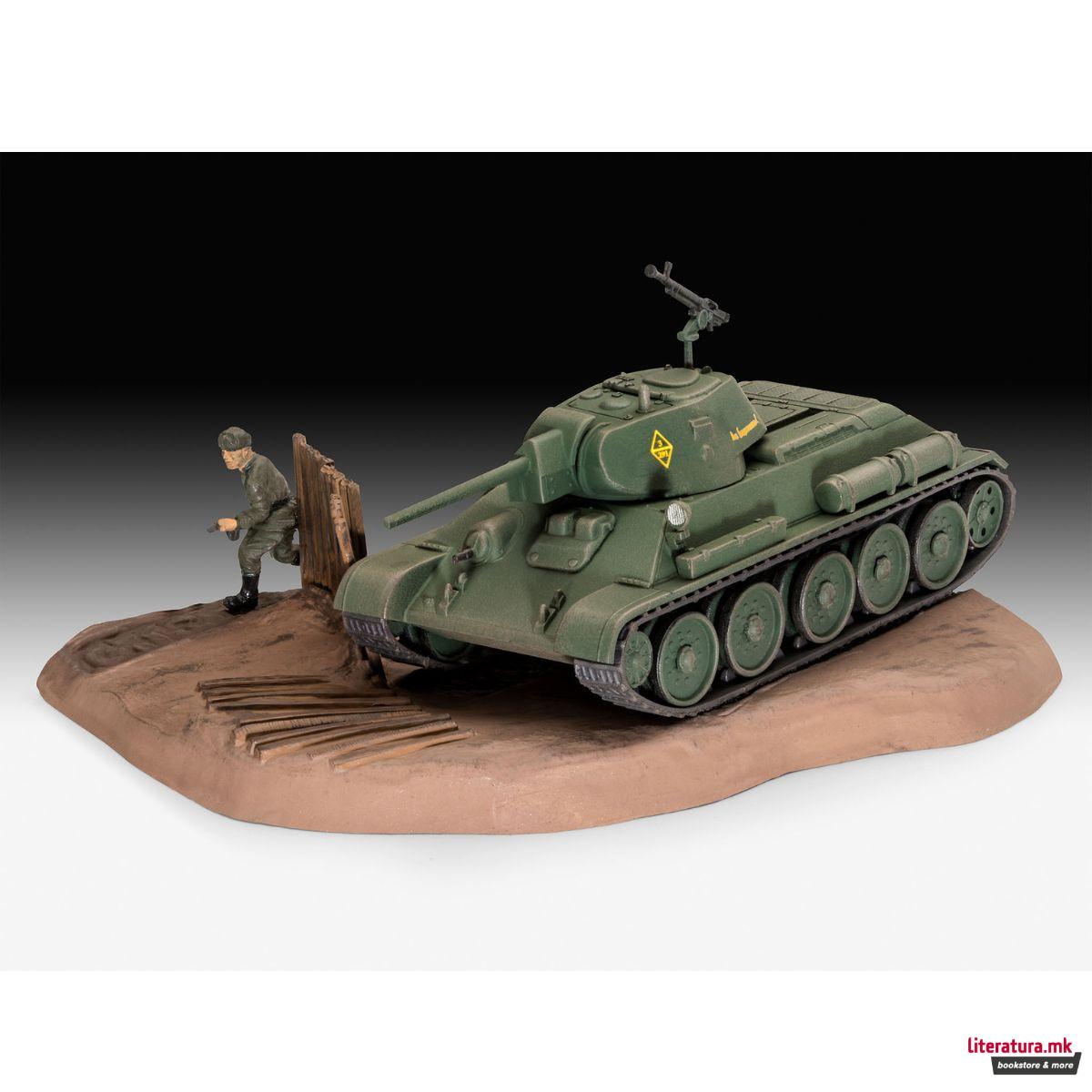 Макета + бои и алатки, Model Set T-34-76 Model 1940, 1:76 