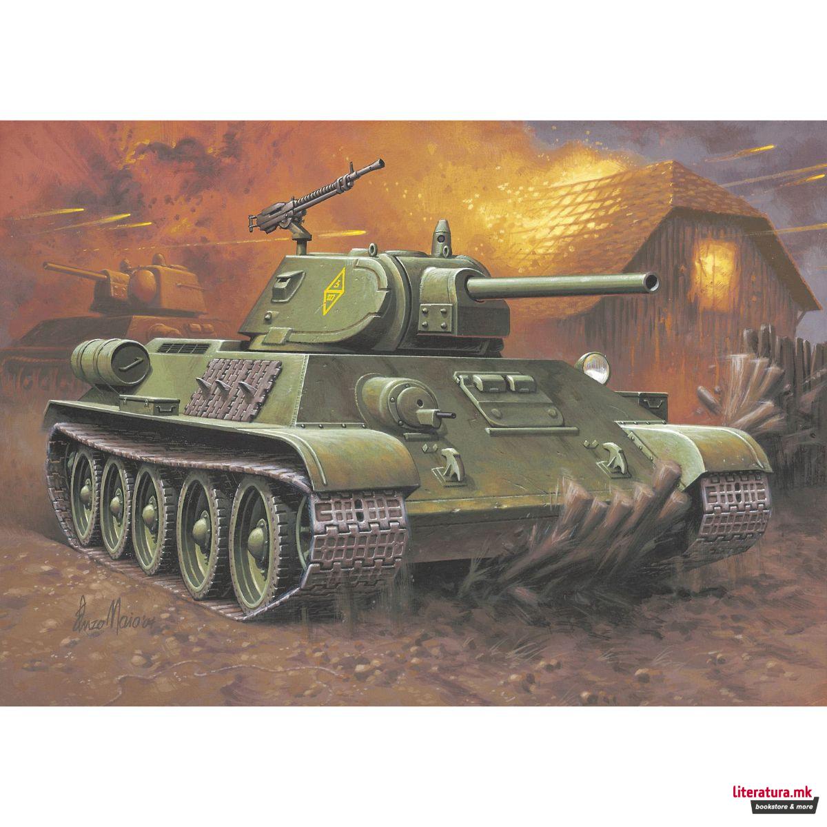 Макета + бои и алатки, Model Set T-34-76 Model 1940, 1:76 